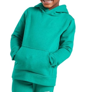 Sweat à capuche personnalisé en coton, streetwear vert émeraude, polaire respirant pour enfants et jeunes, idéal pour l'entraînement d'équipe professionnel ou usage décontracté, OEM - Product Image 1