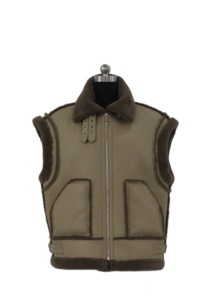 เสื้อโค้ทหนังสไตล์ใหม่สำหรับเด็กผู้หญิง เสื้อโค้ทหนังบุขน เสื้อกั๊กหนัง เสื้อผ้าผู้หญิง เสื้อผ้าหนังผู้หญิง - Product Image 2