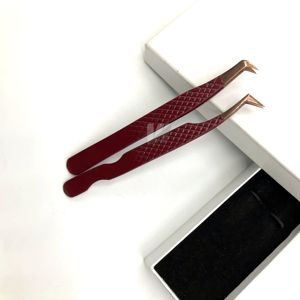 Pince à épiler professionnelle d'extension de cils à poignée en diamant avec logo personnalisé en acier inoxydable durable avec pointe pointue - Product Image 5