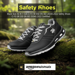 Black Size 46 W.11 S3S CI FO SR ESD EN ISO 20345:2022 Safety Shoes CI FO SR ESD EN ISO 20345:2022 Certified - Product Image 3