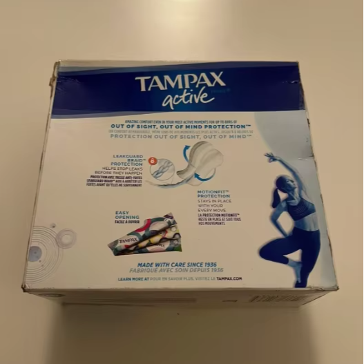 Tampax pearl active triplepack 8 light 18 regular 8 super 34 count box tampons