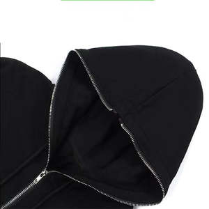 Sudadera con capucha de hombre con cremallera completa de algodón de estilo callejero de moda retro personalizada de alta calidad - Product Image 5