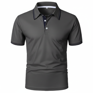 Polo brodé personnalisé de haute qualité pour hommes, tenue respirante, vente en gros, polo en coton ajusté - Product Image 5