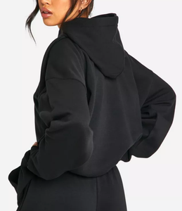 Sweat à capuche surdimensionné en molleton lourd 100% coton de qualité supérieure pour femmes Logo personnalisable 380 GSM Design multicolore du Bangladesh - Product Image 5