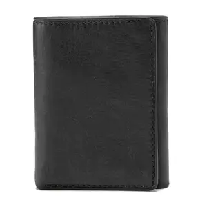Hot sales blank men's Wallet pu leather purse 2024 hot selling three fold PU leather men wallet customs pu leather wallet