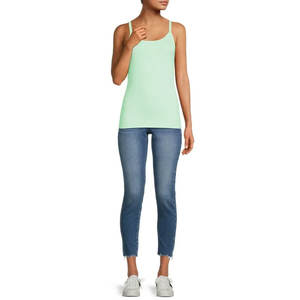 Hot Selling Women's SS Tank <b>Top</b> New Arrival Breathable 89% Polyester Knit Jersey Fashion Strap Workout <b>Top</b> Popar Sport/Fitness - Product Image 4