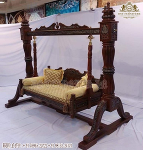 Traditional Solid <b>Wood</b> Handcrafted <b>Swing</b> for Home Buy Teak <b>Wood</b> Handcrafted <b>Swing</b> Indian Style Hand Carved Teak <b>Wood</b> <b>Swing</b> UK - Product Image 3