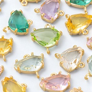 925 Silver Uneven <b>Crystal</b> <b>Quartz</b> Gemstone Connector Charms - DIY Making Jewelry - Product Image 3