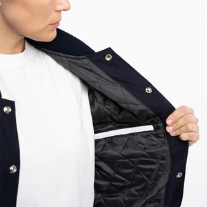 Veste universitaire en cuir originale unisexe sur mesure vestes de baseball Letterman de style américain vestes Bomber en laine pour enfants broderie - Product Image 5
