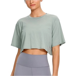 Camisetas Cortas de Moda para Mujer, Estilo Deportivo, para Yoga y Entrenamiento, Talla Grande, Manga Corta, Novedad 2026 - Product Image 1