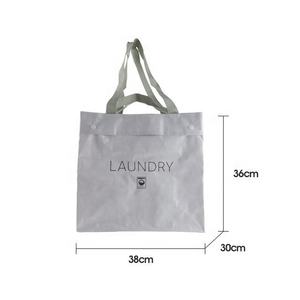 รับผลิตแบบ OEM ODM กระเป๋าช้อปปิ้งผ้าฝ้ายสไตล์เวียดนาม  รักษ์โลก ใช้ซ้ำได้ ทนทาน ปรับแต่งได้ พร้อมหูหิ้ว PP ทอ - Product Image 6