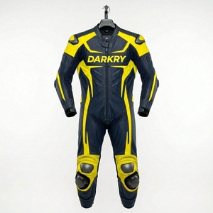 Traje de Cuero Personalizado para Motociclismo de Competición, Equipo de Pista OEM, Ropa Protectora de Cuero Vacuno Perforado para Motociclistas - Product Image 1