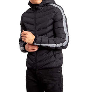 Veste d'hiver matelassée pour homme, ultra chaude, respirante, en polyester, imperméable, à capuche, fermeture éclair intégrale, décontractée, pour l'extérieur, style urbain, OEM ODM - Product Image 1