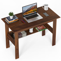 Nueva Mesa de Estudio y Computadora Efflino de Madera Sintética para el Hogar o la Oficina, Escritorio WFH con Almacenamiento para Libros y Decoración