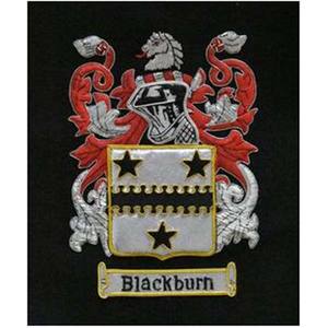 Écusson de blason familial de grande taille personnalisé, brodé à la main, cadre en dentelle, badges bouton, style classique, souvenir, fil de bullion - Product Image 1