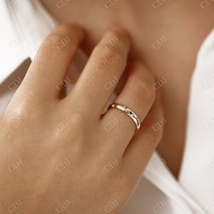 Stylish 14K Yellow Gold Women's Wedding and Anniversary <b>Ring</b> Cut Diamond Engagement <b>Ring</b> with <b>Dome</b> Design - Product Image 4