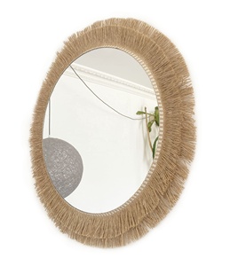 Nouveau miroir en jonc de mer naturel fait à la main, décoration murale, Art Vintage, miroir mural personnalisé, fabriqué au Vietnam - Product Image 6
