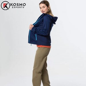 Chaqueta Softshell de alta calidad para mujer, para exteriores, montaña, senderismo, cortavientos impermeable, transpirable, Polar, decoración de piel, nailon - Product Image 4