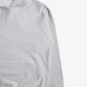 Gris clair 100% coton pull à capuche doux polaire intérieur mince confortable vêtements d'hiver capuche réglable spacieux OEM Service impression - Product Image 3