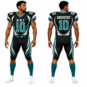 Crest Wears Custom Flame Pattern <b>Football</b> Jersey Set Short Sleeve Team Uniform Moisture Wicking Fitted for Adults - Product Image 1