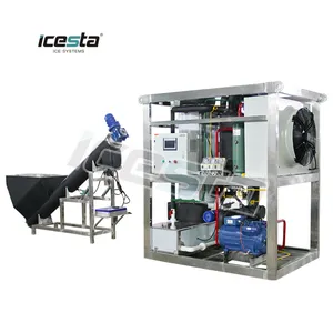 ICESTA Design compatto ad alta affidabilità macchina per la produzione di ghiaccio a tubo da 1 2 tonnellate