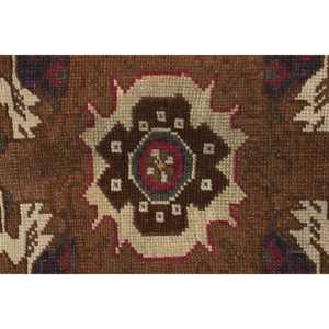 Tapis de 1,3 x 2,7 pieds, petit tapis vintage, tapis à motifs floraux marron - Product Image 5