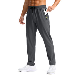Pantalones de hombre repelentes al agua con múltiples bolsillos y cordón ajustable, pantalones de punto para senderismo al aire libre, pantalones impermeables para hombre - Product Image 1