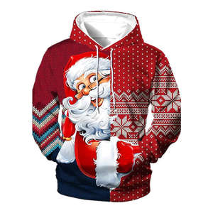 Treanding Customizable <b>Men's</b> Thermal <b>Christmas</b> Pullover Hoodie Breathable Printed <b>Hoodies</b> with Embroidered Techniques - Product Image 5