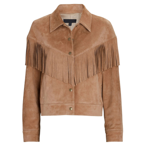 Chaqueta de Cuero de Gamuza de Alta Calidad para Mujer, Transpirable, de Cuero Vacuno, Ecológica, Impermeable, Resistente al Viento, Tinte Liso - Product Image 3