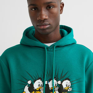 Sweat-shirts surdimensionnés Streetwear à logo personnalisé pour hommes, sweats à capuche épais et teints dans des tons unis, nouveauté, vêtements d'hiver pour l'automne - Product Image 3