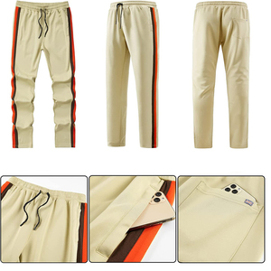 Ensemble de survêtement pour homme en coton de haute qualité, manches longues, décontracté, fermeture éclair intégrale, course à pied, sport, en poly, pour homme - Product Image 3