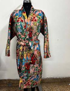 Nuevo Kimono para Mujer, Estilo Playero, Patrón Geométrico, 100% Algodón, Precio de Mayoreo - Product Image 3