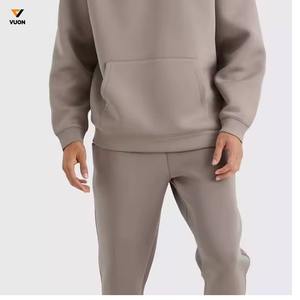 Gran Venta de chándal deportivo personalizado de talla grande para hombre, sudadera para correr para gimnasio, forro polar liso, sudaderas para correr de invierno, conjunto de ropa de chándal - Product Image 3
