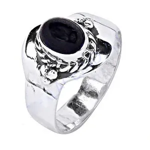 925 <b>Silver</b> Onyx <b>Ring</b> for <b>Men</b> Rhodium Plated Black Stone Gemstone Jewelry Fine Agate <b>Ring</b> Gift - Product Image 1