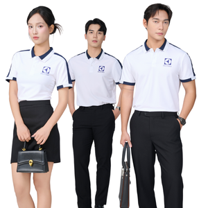 Camiseta personalizada Diseño de polo unisex con bloque de hombro Tela ligera 87/13 de secado rápido y transpirable para uso durante todo el día - Product Image 1