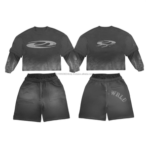 Conjunto Deportivo Ligero Unisex para Verano, Personalizable, con Camiseta de Cuello Redondo y Manga Corta, Estampado Técnico, para Hombre y Mujer - Product Image 4