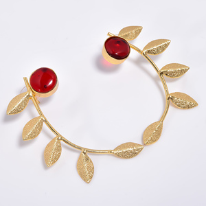 Laiton femmes mode 14k plaqué or belles boucles d'oreilles en pierres précieuses grossiste en laiton antique bijoux en pierres précieuses bijoux en laiton personnalisés - Product Image 6