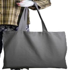 Bolsa de Mano Personalizable 100% Algodón, Reutilizable, Ecológica, de Gran Capacidad, con Cierre de Cremallera, Asa Larga, Logotipo Personalizado - Product Image 4