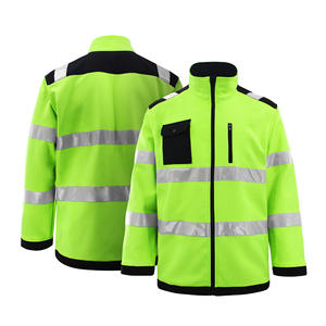 Veste de pluie de sécurité haute visibilité de classe 3 avec logo personnalisé, réfléchissante, imperméable, en polyester, vêtements de travail, poches, OEM, XXXL - Product Image 6