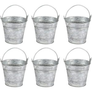 Jardinières à Fleurs Vintage en Fer Galvanisé avec Poignée Seau Seau pour Ferme Jardin Pépinière Décor But Jardinière - Product Image 2
