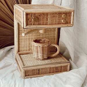 HANDCRAFTED! <b>Toy</b> Rattan <b>Coffee</b> <b>Machine</b> Activity Baby Educational Kids <b>Toy</b> From Manufacturer - Product Image 1
