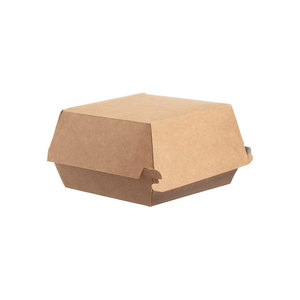 Boîte à hamburger en papier artisanal de qualité alimentaire Emballage pour fast-food imprimé sur mesure Emballage écologique pour fast-food - Product Image 2
