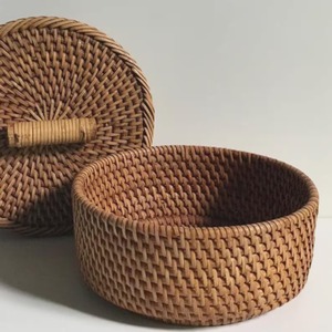 Paniers de rangement ronds en rotin naturel faits à la main, écologiques, modernes, multifonctionnels, Artex Green Earth, fabriqués au Vietnam - Product Image 6