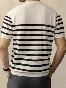 Camiseta de punto personalizable para hombre, ajuste informal, elegante, cómoda, 100% poliéster, manga corta, peso ligero para uso diario - Product Image 4