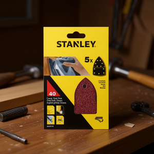 แผ่นกระดาษทรายรูปสามเหลี่ยมแบบหลายชิ้นยี่ห้อ Stanley พร้อมข้อต่อแบบเร็ว - Product Image 3
