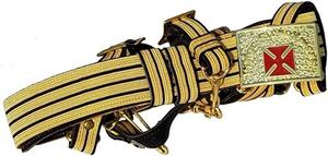 Cinturones de Cuero y Tela con Hebilla de Caballero Templario Masónico de Alta Calidad al Mejor Precio, Insignia Masónica, Cruz Roja, Masones Libres - Product Image 3