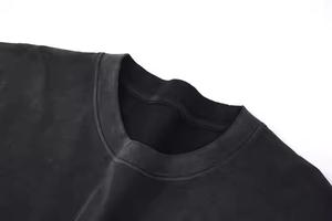 2025 nouvelle mode Logo personnalisé impression rétro 250gsm détresse surdimensionné hommes T-Shirt 100% coton lourd lâche Style Vintage - Product Image 2