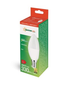 Lampada a LED E14 4W 3000K 330Lm 200 37x99mm. (Spectrum WOJ+14531) - Product Image 1