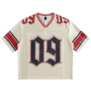 Customized Personalized <b>Printed</b> Team Name And Number Breathable Mesh Football Jerseys With Sublimation Transfer <b>Printing</b> - Product Image 1