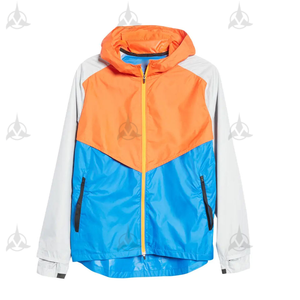 Dernier design 2025, logo personnalisé, veste coupe-vent légère imperméable pour l'extérieur, fermeture éclair avant, col montant, sweat-shirt en coton mélangé pour homme - Product Image 2